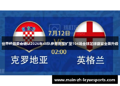 世界杯组委会确认2026年48队参赛赛程扩至104场全球足球盛宴全面升级